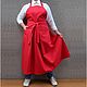 Women's apron with pockets. Elegant long apron in Russian style. Aprons. Tatyana Kazanskaya (Pottery Apron). Online shopping on My Livemaster.  Фото №2
