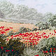 Embroidered picture "Poppy field". Pictures. Cross stitch and beads!. Online shopping on My Livemaster.  Фото №2