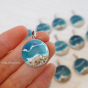 Украшения handmade. Livemaster - original item A small pendant with the sea. Handmade.