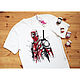 T-shirt with hand-painted 'Deadpool', T-shirts, Kaliningrad,  Фото №1