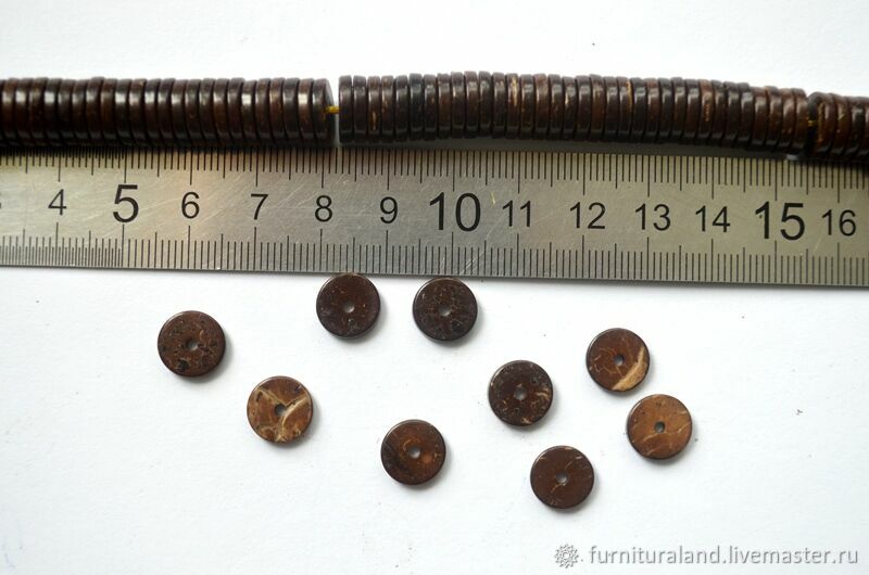 Бусины диски из кокоса купить в интернет-магазине Ярмарка Мастеров по ...