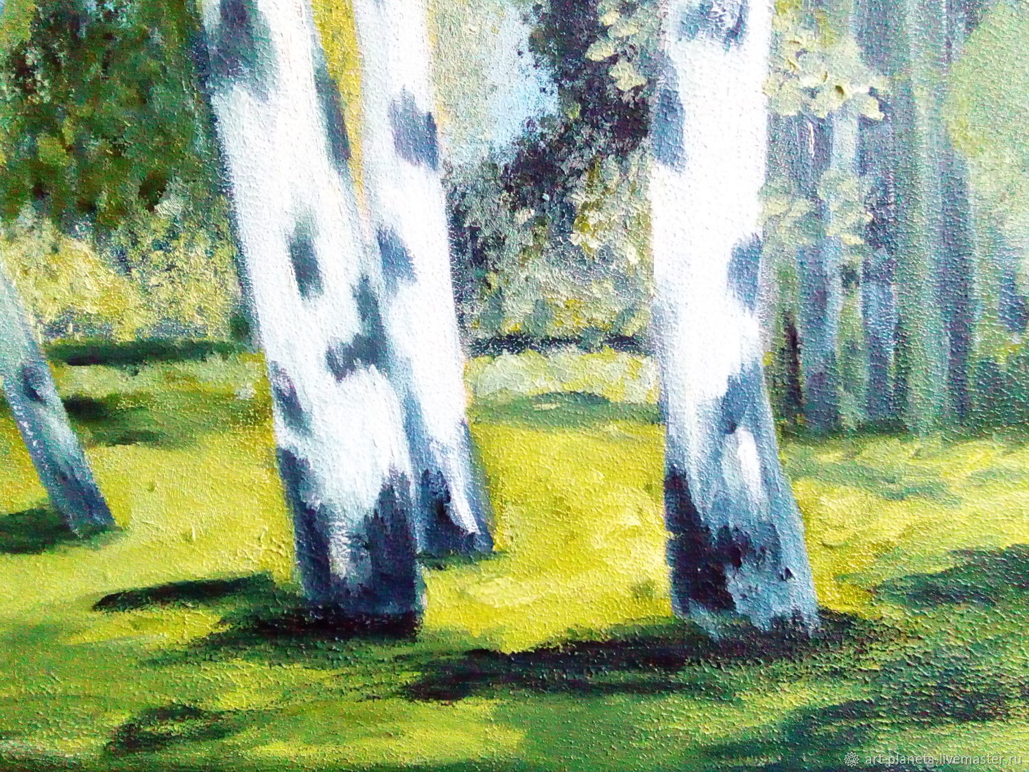 Картина маслом РУССКИЕ БЕРЕЗЫ в интернет-магазине на Ярмарке Мастеров ...