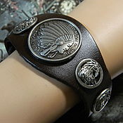Украшения handmade. Livemaster - original item Genuine leather bracelet 