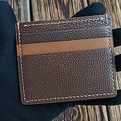 Сумки и аксессуары handmade. Livemaster - original item Handmade textured leather cardholder. Handmade.