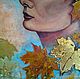 Painting Girl in golden leaves oil potal. Pictures. Yulia Berseneva ColoredCatsArt. My Livemaster. Фото №4