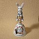 Porcelain bell "the White rabbit", Bells, Moscow,  Фото №1