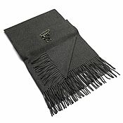 Платки: Шёлковый платок с подвесками (2290-03-40) Чёрно-белый