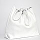 Order Tote Bag White Leather Shopper Bag Leather Suede Shoulder Bag. BagsByKaterinaKlestova (kklestova). Livemaster. . Classic Bag Фото №3