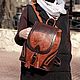  Backpack leather female brown Yasmina Mod R50-622-1. Backpacks. Natalia Kalinovskaya. Online shopping on My Livemaster.  Фото №2