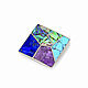Order BROOCH 4 Windows. Turquoise, Lapis Lazuli, Charoite, Mother Of Pearl. ARIEL - MOSAIC. Livemaster. . Brooches Фото №3