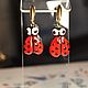 Earrings 'ladybug'. Earrings. Olga Lado. Online shopping on My Livemaster.  Фото №2