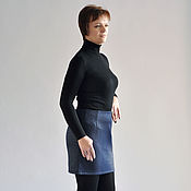 Одежда handmade. Livemaster - original item Dark blue skirt boiled wool. Handmade.