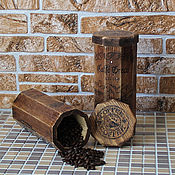 Посуда handmade. Livemaster - original item Big box (set) for storing coffee or tea, 