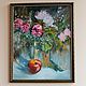 Picture.Oil.. Roses and Apple ,oil on canvas 50 by 40. Pictures. OMA-EVA. My Livemaster. Фото №6