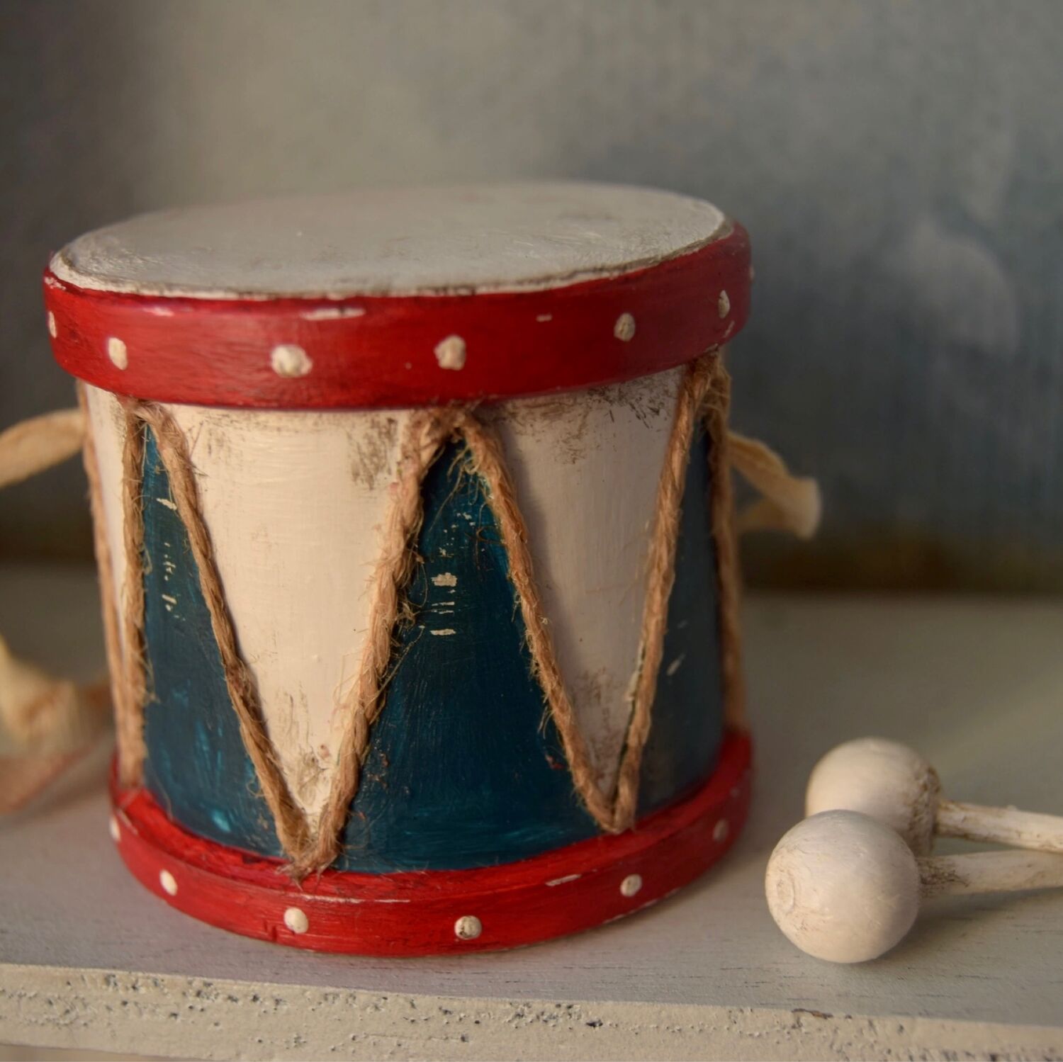Глиняный барабан игрушка