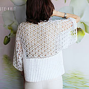Одежда handmade. Livemaster - original item Openwork knitted cardigan white. Handmade.