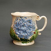 Посуда handmade. Livemaster - original item Mugs and cups: Hydrangea. Handmade.