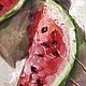 Watermelon, fruit still life, kitchen painting, fruit. Pictures. myfoxyart (MyFoxyArt). My Livemaster. Фото №6