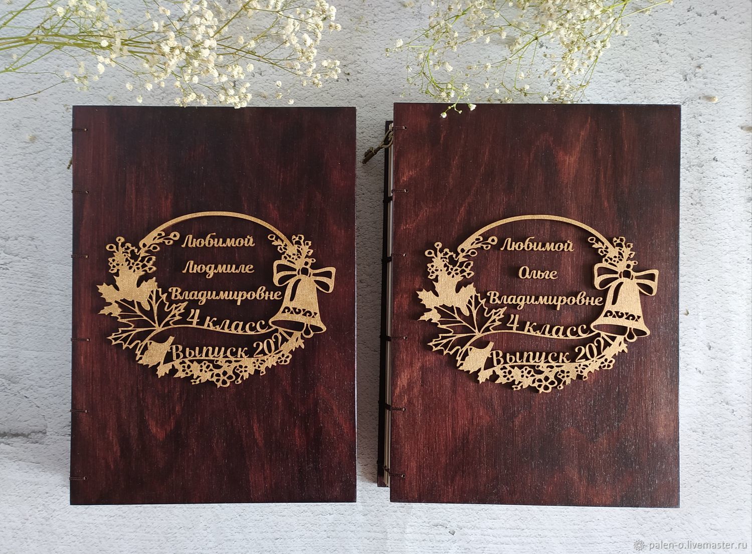 Подарок учителю. Выпускной фотоальбом из дерева "Именной" в интернет ...