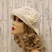 High knitted hat for long hair
