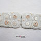 White wide elastic belt bead embroidery pearl Swarovski. Belt. Natalia Luzik Jewelry&Accessories (nataluzik). My Livemaster. Фото №6
