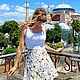 Заказать Летняя юбка из 100% хлопка - юбка из ткани GUCCI - юбка с цветами. ADRIANO RIZZO. Ярмарка Мастеров. . Юбки Фото №3