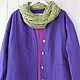 Purple sweatshirt made of quilted linen. Outerwear Jackets. etnoart. Online shopping on My Livemaster.  Фото №2