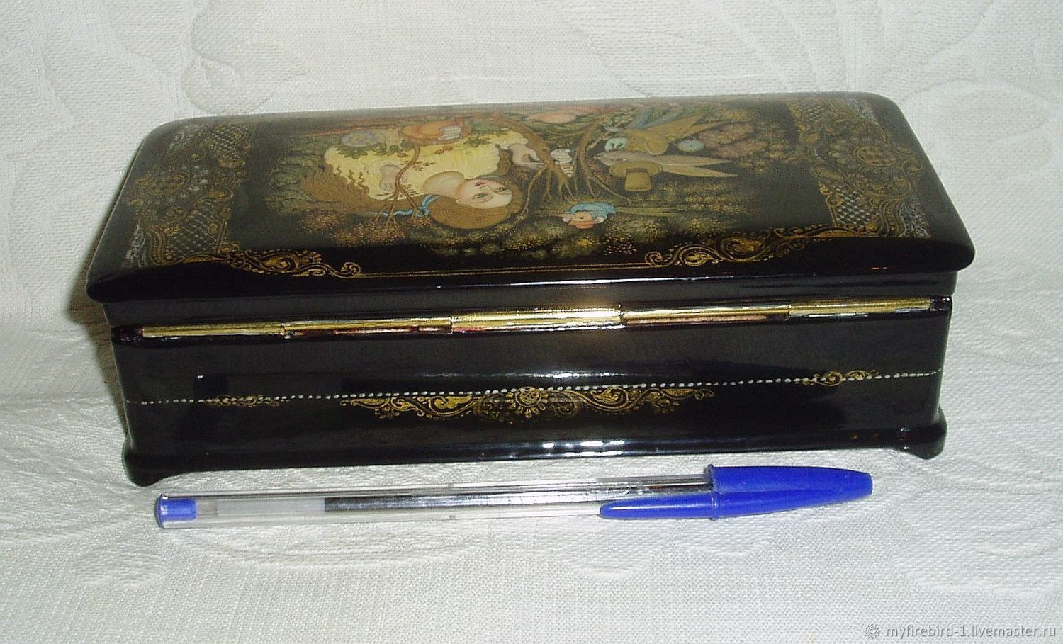 Алиса в Стране чудес Шкатулка Роспись Лаковая Миниатюра Коробка Сказка ...