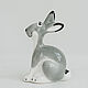Year of the Rabbit: the symbol of the year 2023 is a small gray Rabbit, Figurine, Sergiev Posad,  Фото №1