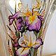Order Crystal vase with painted Irises. ArtAnett_vitrage (Anna). Livemaster. . Vases Фото №3