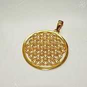Фен-шуй и эзотерика handmade. Livemaster - original item Charm Flower of Life (gold-plating, with stones). Handmade.