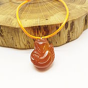 Украшения handmade. Livemaster - original item Pendant on cord Carnelian Fox (ksl6). Handmade.