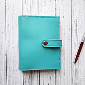 Канцелярские товары handmade. Livemaster - original item Notepad A6 on rings turquoise. Handmade.