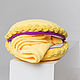 Подушка в виде пирожного Macaron. Яркий жёлтый. Подушки. Best Wishes. Интернет-магазин Ярмарка Мастеров.  Фото №2