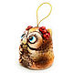 Order Ceramic bell 'Owl with bows'. aboka. Livemaster. . Bells Фото №3