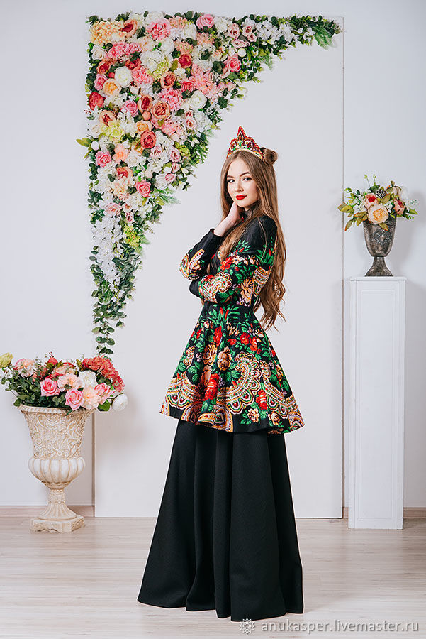 Платье-плащ "Боярыня" на заказ в интернет-магазине Ярмарка Мастеров по ...