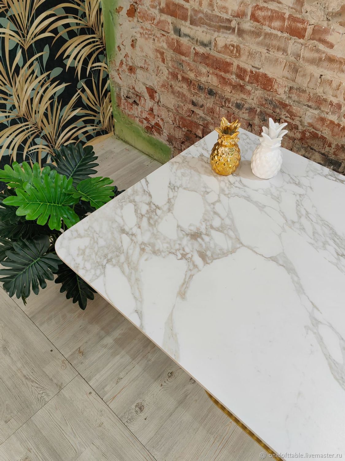 Обеденный стол из керамогранита Голд в интернет-магазине Ярмарка ...