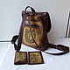 Leather set.Backpack, Cover, Wallet. Backpacks. Innela- авторские кожаные сумки на заказ.. My Livemaster. Фото №5