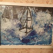 Картины и панно handmade. Livemaster - original item A storm at sea. Handmade.