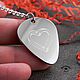 Pick with heart engraving (stainless steel), Pendants, St. Petersburg,  Фото №1