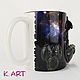 Order Ceramic mug decorated with handmade from polymer clay bunny. CatherineArtRu. Livemaster. . Mugs and cups Фото №3