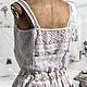 Vestido de verano de algodón de costura y encaje en estilo Boho Odette-odillia. Sundresses. PolMary. Ярмарка Мастеров.  Фото №9