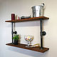Copy of Industrial style wall shelves made of wood and pipes, Shelves, Chelyabinsk,  Фото №1