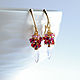 Earrings with garnet and tourmaline in gilding. Earrings. Solanda. My Livemaster. Фото №5