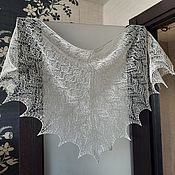 Аксессуары handmade. Livemaster - original item Shawl spring summer knitted, red linen cape summer linen. Handmade.