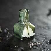 Украшения handmade. Livemaster - original item Glass earrings lampwork flowers 