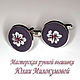 Embroidered cufflinks Lady Nimueh, Cuff Links, Moscow,  Фото №1