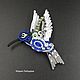 Soutache brooch 'Hummingbird'. Large brooch, buy brooch, Brooches, Sarov,  Фото №1