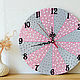 Pink gray wall clock Nursery decor girl. Watch. Clocks for Home (Julia). Online shopping on My Livemaster.  Фото №2