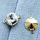 18мм коннектор основа под риволи Swarovski 1122, позолота. Коннекторы. Volshebno. Ярмарка Мастеров.  Фото №5